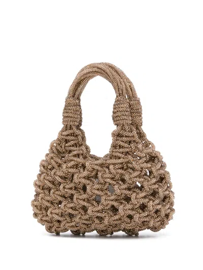 Hibourama Vannifique Crystal-embellished Mini Bag In Gold