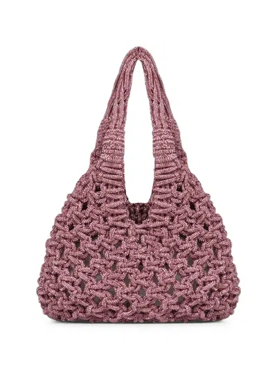 Hibourama Vannifique Crystal-embellished Shoulder Bag In Pink