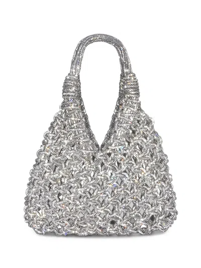 Hibourama Vannifique Crystal-embellished Tote Bag In Gray