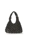 Hibourama Crystal-embellished Shoulder Bag In Gray