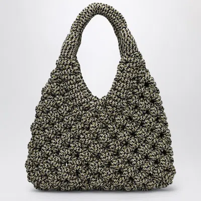 Hibourama Vannifique Maxi Bag In Multicolor Velvet In Green
