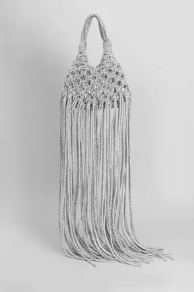 Hibourama Vannifique Mini Frin Hand Bag In Silver