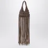 Hibourama Vannifique Mini Topaz Bag With Crystals And Fringes In Metallic