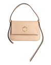 Hibourama Woman Handbag Camel Size - Soft Leather In Beige