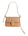 Hibourama Woman Handbag Camel Size - Soft Leather In Beige