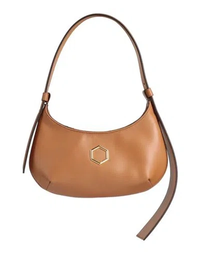 Hibourama Woman Handbag Camel Size - Soft Leather In Beige