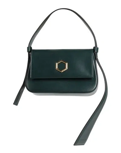 Hibourama Woman Handbag Dark Green Size - Soft Leather