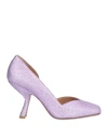 Hibourama Woman Pumps Pink Size 10 Soft Leather In Pink