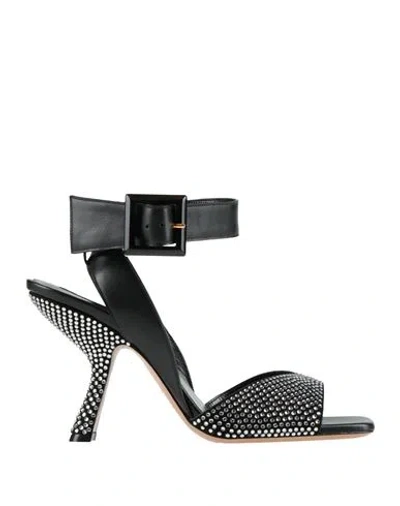 Hibourama Woman Sandals Black Size 7 Leather