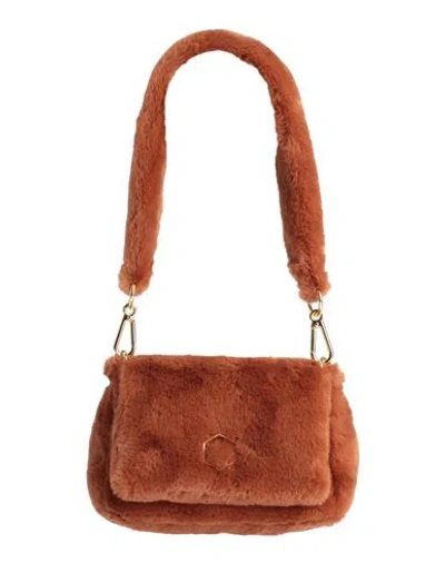 Hibourama Woman Shoulder Bag Brown Size - Textile Fibers
