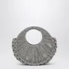 Hibourama Jaya Silver Jewelry Bag With Crystals