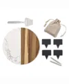 Hic Kitchen Maison Du Fromage 9-piece Charcuterie Round Cheese Board And Cheese Tools Set In Brown