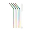 Hic Reusable Rainbow Drinking Straws, Set Of 4