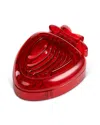 Hic Strawberry Slicer With Stainless Steel Wires, Red In Red