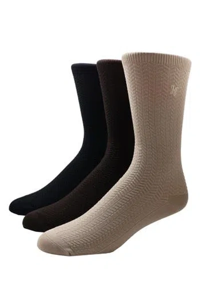 Hickey Freeman 3-pack Dress Socks In Black