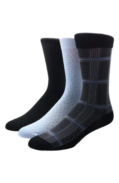 Hickey Freeman 3-pack Dress Socks In Black