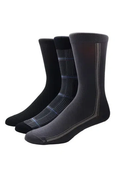 Hickey Freeman 3-pack Dress Socks In Black