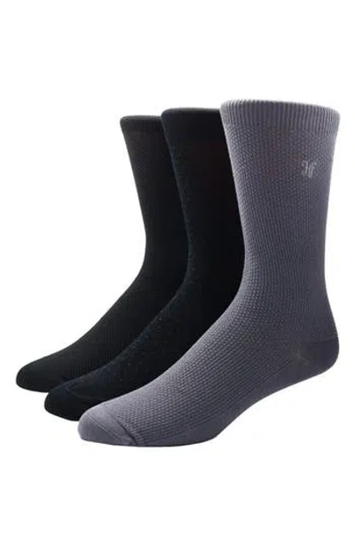 Hickey Freeman 3-pack Dress Socks In Black