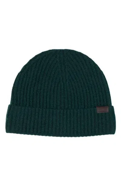 Hickey Freeman Cashmere Cardigan Stitch Beanie In Black