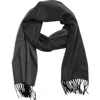 Hickey Freeman Cashmere Double Face Solid Scarf In Black/grey
