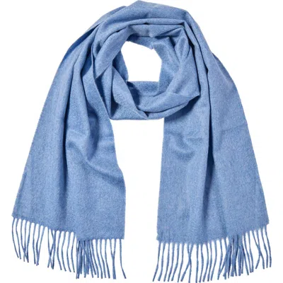Hickey Freeman Cashmere Fringe Scarf In Denim