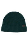Hickey Freeman Cashmere Knit Cuffed Beanie In Dark Green
