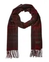 Hickey Freeman Exploded Plaid Cashmere Scarf In Brown