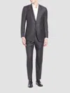 Hickey Freeman Men Solid Wool Suit Set In Grey