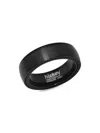 Hickey Freeman Men's Stainless Steel Matte Ring In Black