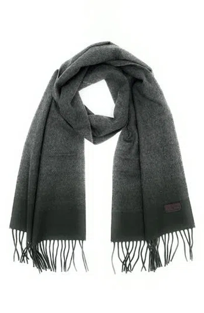 Hickey Freeman Ombré Cashmere Fringe Scarf In Gray
