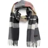 Hickey Freeman Plaid Print Cashmere Scarf In Multi