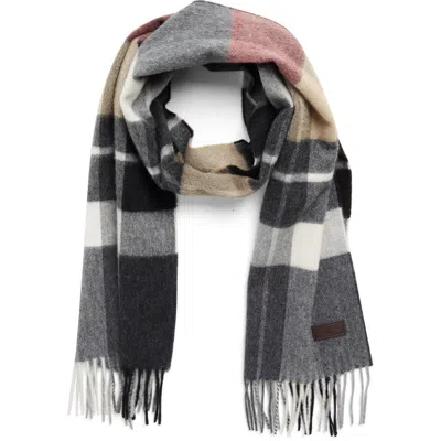 Hickey Freeman Plaid Print Cashmere Scarf In Multi