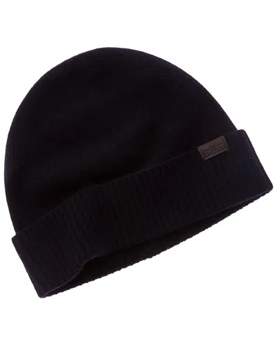 Hickey Freeman Rib Cuff Jersey Cashmere Beanie In Black
