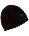 Hickey Freeman Rib Cuff Jersey Cashmere Beanie In Black