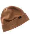 Hickey Freeman Rib Cuff Jersey Cashmere Beanie In Brown