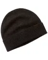 Hickey Freeman Rib Cuff Jersey Cashmere Beanie In Gray