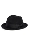 Hickey Freeman Wool Felt Fedora In Black