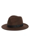 Hickey Freeman Wool Felt Fedora In Brown