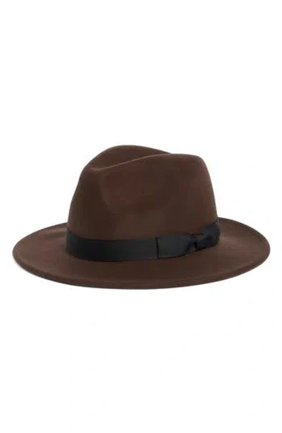 Hickey Freeman Wool Felt Fedora In Brown