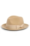Hickey Freeman Wool Felt Fedora In Camel