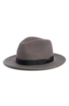 Hickey Freeman Wool Felt Fedora In Charcoal