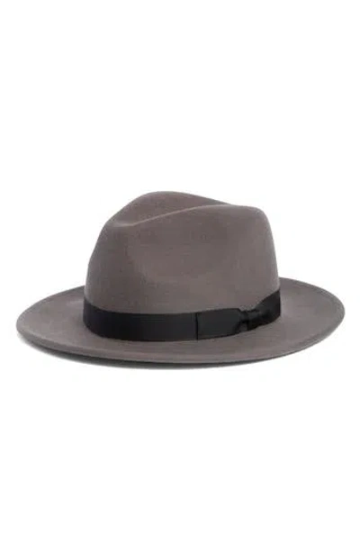 Hickey Freeman Wool Felt Fedora In Charcoal