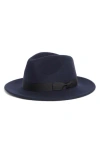 Hickey Freeman Wool Felt Fedora In Navy