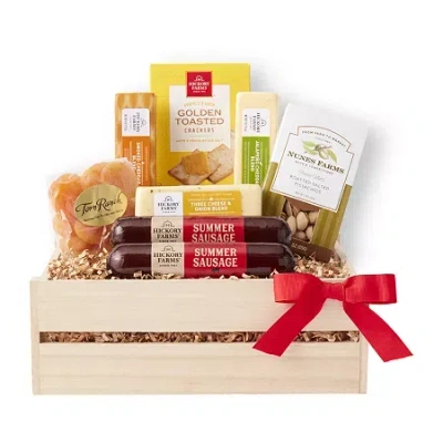 Hickory Farms Meat And Cheese Gift Crate Set In Multi