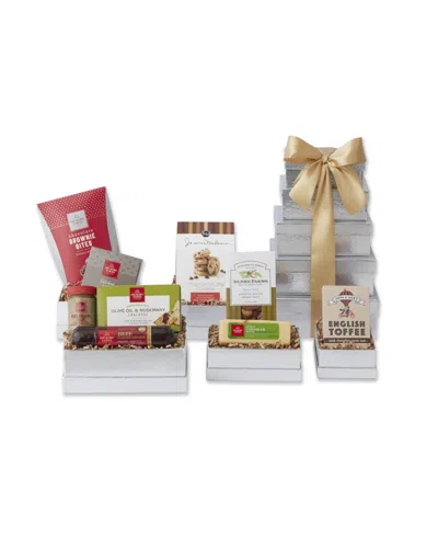 Hickory Farms Shimmering Silver Gift Tower, 9 Piece In No Color