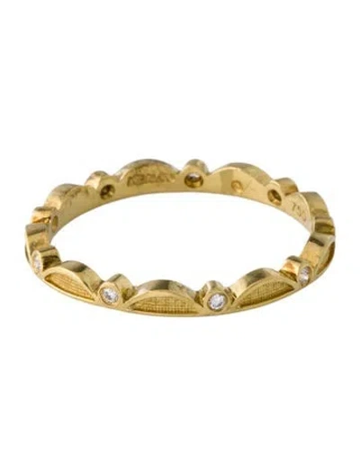 Pre-owned Hidalgo 18k Diamond Stacking Band In Multi