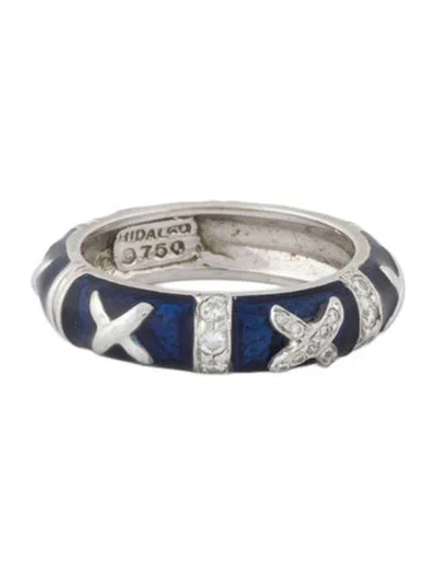 Pre-owned Hidalgo 18k Enamel & Diamond Band In Multi