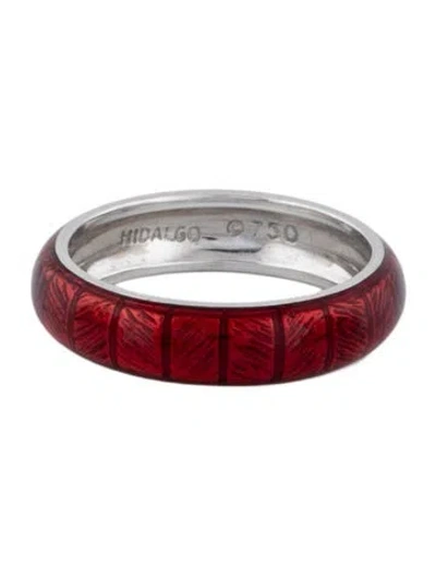 Pre-owned Hidalgo 18k Enamel Stacking Band In Red