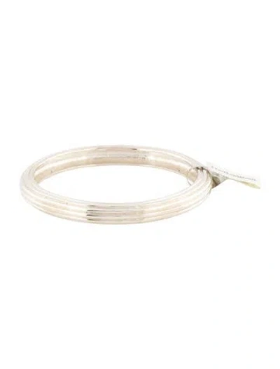 Pre-owned Hidalgo Vintage Fluted Bangle Bracelet, 7.75" In Multicolor