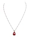 Hidalgo Women's Egg Pendant Necklace In Red